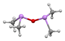 Ball-and-stick model of cacodyl oxide