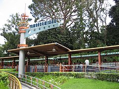 A future-themed railroad station platform