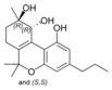 Chemical structure of trans-cannabitriol-C3