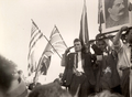 Image 62Nicolae Ceaușescu and others welcome the Red Army as it enters Bucharest on 30 August 1944. (from History of Romania)