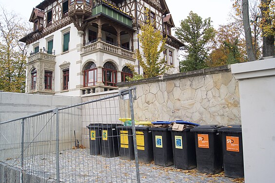 Coloured well-placed waste bins