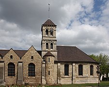 Élévation sud de l'église.