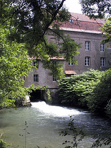 La Canche à Frévent au moulin Blondel.