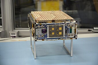 Flight hardware of a Mars Cube One (folded up)