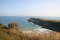 La costa cantábrica peninsular destaca polos sos cantiles y rases llitorales. Cabu Menor (Cantabria).