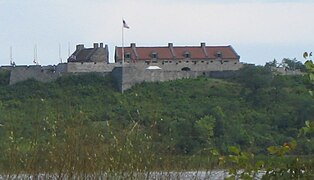 Vue du fort depuis le lac Champlain.