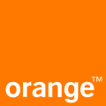 Logo de l'entreprise française de télécommunications Orange.