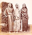 Women dressed in sari and choli (1855)