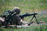 Italian soldier with MG-42/59 [it] produced by Beretta