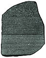 Image 54The Rosetta Stone (c. 196 BC) enabled linguists to begin deciphering ancient Egyptian scripts. (from Ancient Egypt)