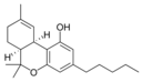 Chemical structure of cis-Δ9tetrahydrocannabinol.