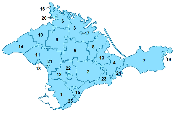 A Krími Köztársaság közigazgatási beosztása