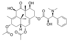 Skeletal formula of Taxine A