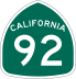 State Route 92 marker