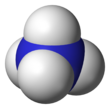 Space-filling model of the ammonium cation