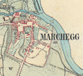 Marchegg. Franziszeische Landesaufnahme 2nd Military Survey c. 1835