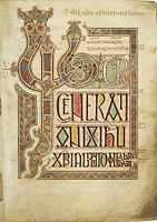 The Incipit to Matthew from the Book of Lindisfarne, an Insular masterpiece