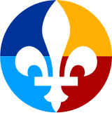 Fleur de lys avec les couleurs des partis à l'Assemblée nationale