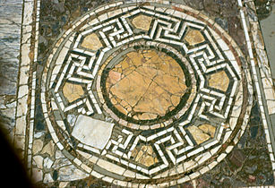 Colored marble pavement in Libya