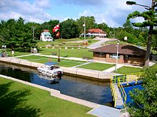 Die Schleuse Buckhorn, eine der Schleusen am Kanal