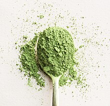 A scoop of matcha tea