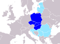 Central Europe according to Peter J. Katzenstein (1997):   The Visegrád Group countries are referred to as Central Europe in the book.[85]   Countries for which there is no precise, uncontestable way to decide whether they are parts of Central Europe or not[86]