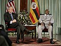 Image 3U.S. President George W. Bush met with President Yoweri Museveni in Entebbe, Uganda, 11 July 2003. (from Uganda)