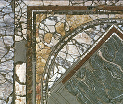 Colored marble pavement in Libya