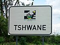 Ortsschild von Tshwane