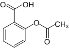 Strukturformel von Acetylsalicylsäure