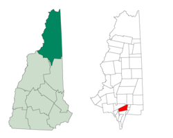 Location in Coös County, New Hampshire