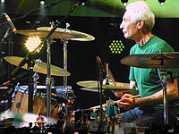 Charlie Watts og Rolling Stones i Hyde Park 2013.