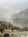 A road in the mountains between Al Bahah and Al-Mikhwah