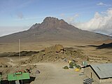 Uitzicht op de Mawenzi vanaf het zadelplateau