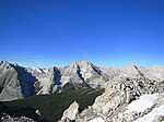 Die Praxmarerkarspitzen in der Gleirsch-Halltal-Kette von der Nordkette