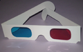 Red and cyan glasses are used for viewing anaglyph 3D three-dimensional images on the Internet or in print.