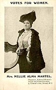 Postcard of Mrs Nellie Alma Martel