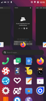 Phosh homescreen