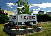 Diageo's Gimli Plant in Gimli, Manitoba, Canada, the global supply plant for Crown Royal (the top-selling Canadian whisky in United States[113])