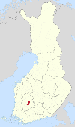 Location of Tampere in Finland