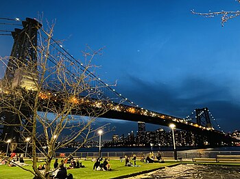 Williamsburg Bridge and Domino Park