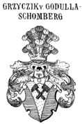 Wappen der Johanna Gryczik von Godulla-Schomberg von 1858