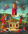 Image 27Depictions of the Resurrection of Jesus are central to Christian art (Resurrection of Christ by Raphael, 1499–1502). (from Jesus in Christianity)