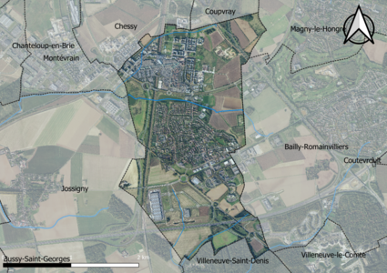 Carte orhophotogrammétrique de la commune.