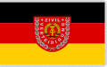 Flagge der Zivilverteidigung der DDR