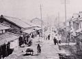 La zona centrale della città (quartiere Wansan) durante il periodo dell'occupazione giapponese