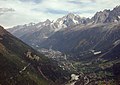 Údolí Chamonix, pohled z jihu