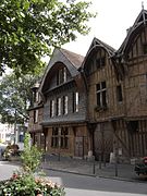 Old houses in Troyes (Champagne, France)