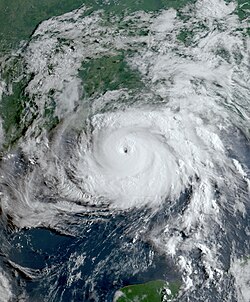 Ida à son intensité maximale, juste avant de toucher la côte de Louisiane.