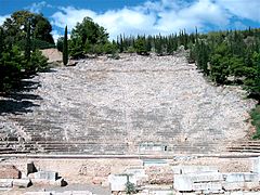 Les gradins du théâtre d'Argos.